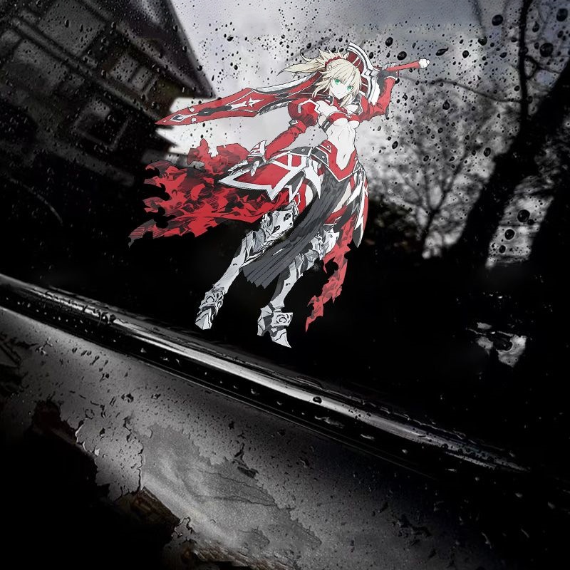 Motorcycle Gear Auto - Stiker Mobil Fate Mordred, Stiker Jendela