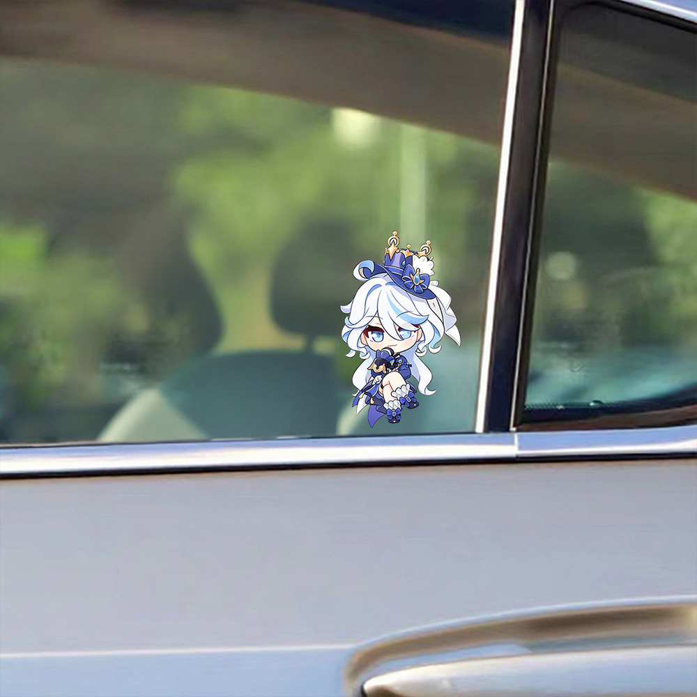 Motorcycle Gear Auto - Stiker Mobil Genshin Impact Furina JDM